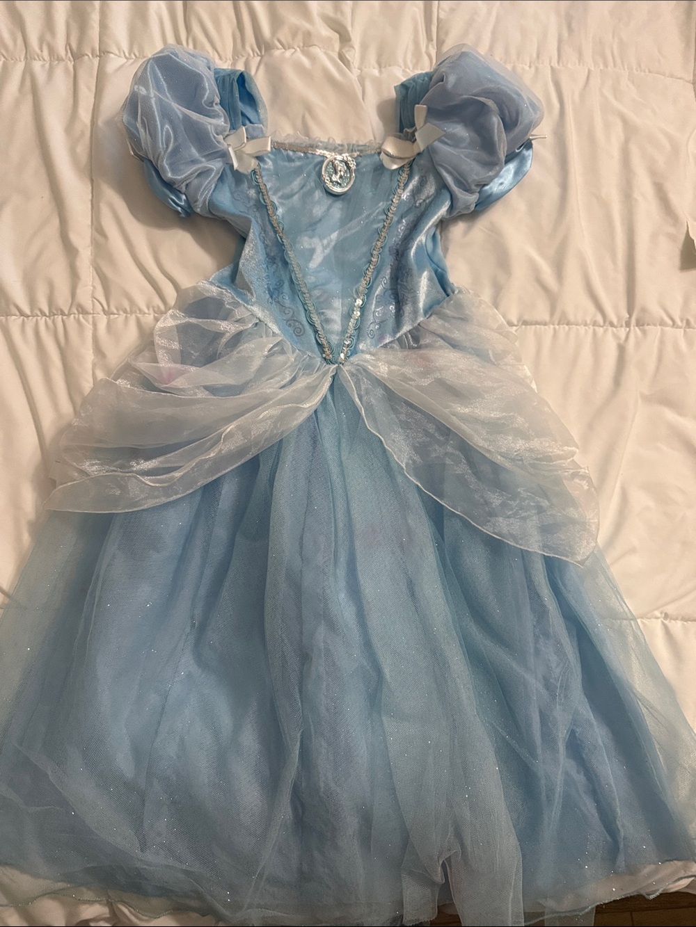 Disney Light Blue Sparkle Princess Dress Costume